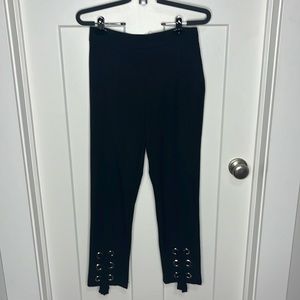 H&M black dress pants with tie grommet front size 6